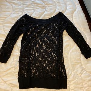 Black lace top